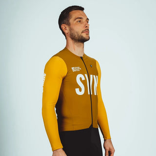 thermal cycling jersey brown - Cyclist Corner