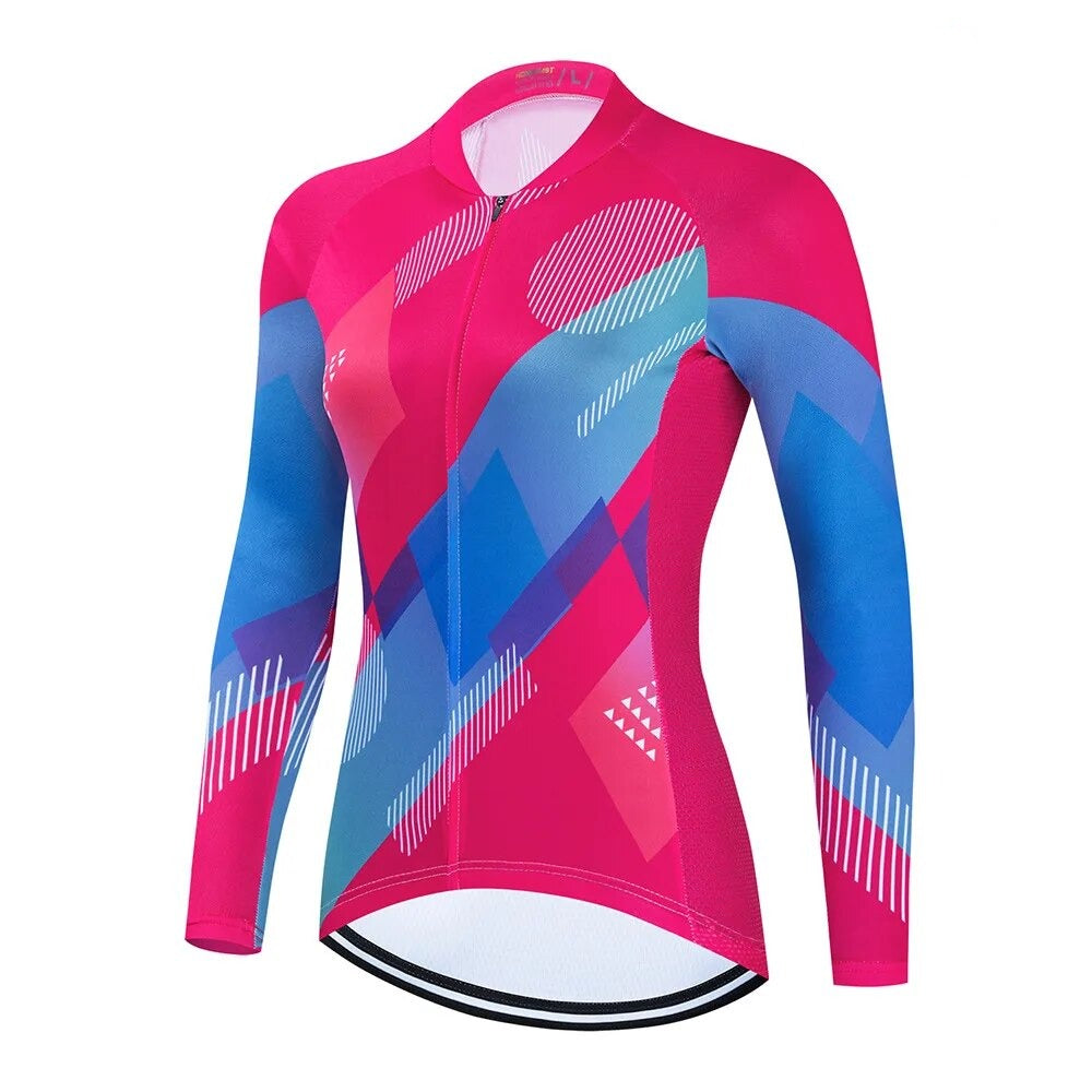 long sleeve bike jersey women's