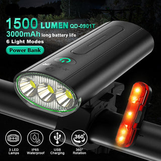 X-Tiger Bike Headlight Bicycle Lamp With Power Bank