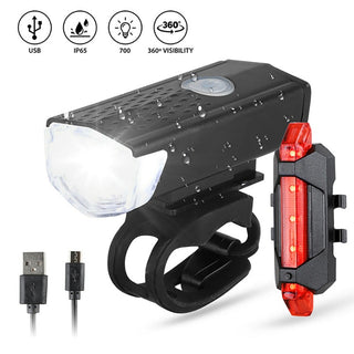 Front Light with Taillight for Bicycle