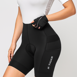ladies padded cycling shorts black