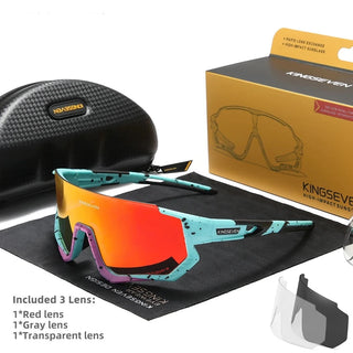 unisex polarized cycling glasses 3 lenses uv400 protection